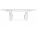 Керамический стол Готланд 180(240)x90 statuario titan gloss / белый