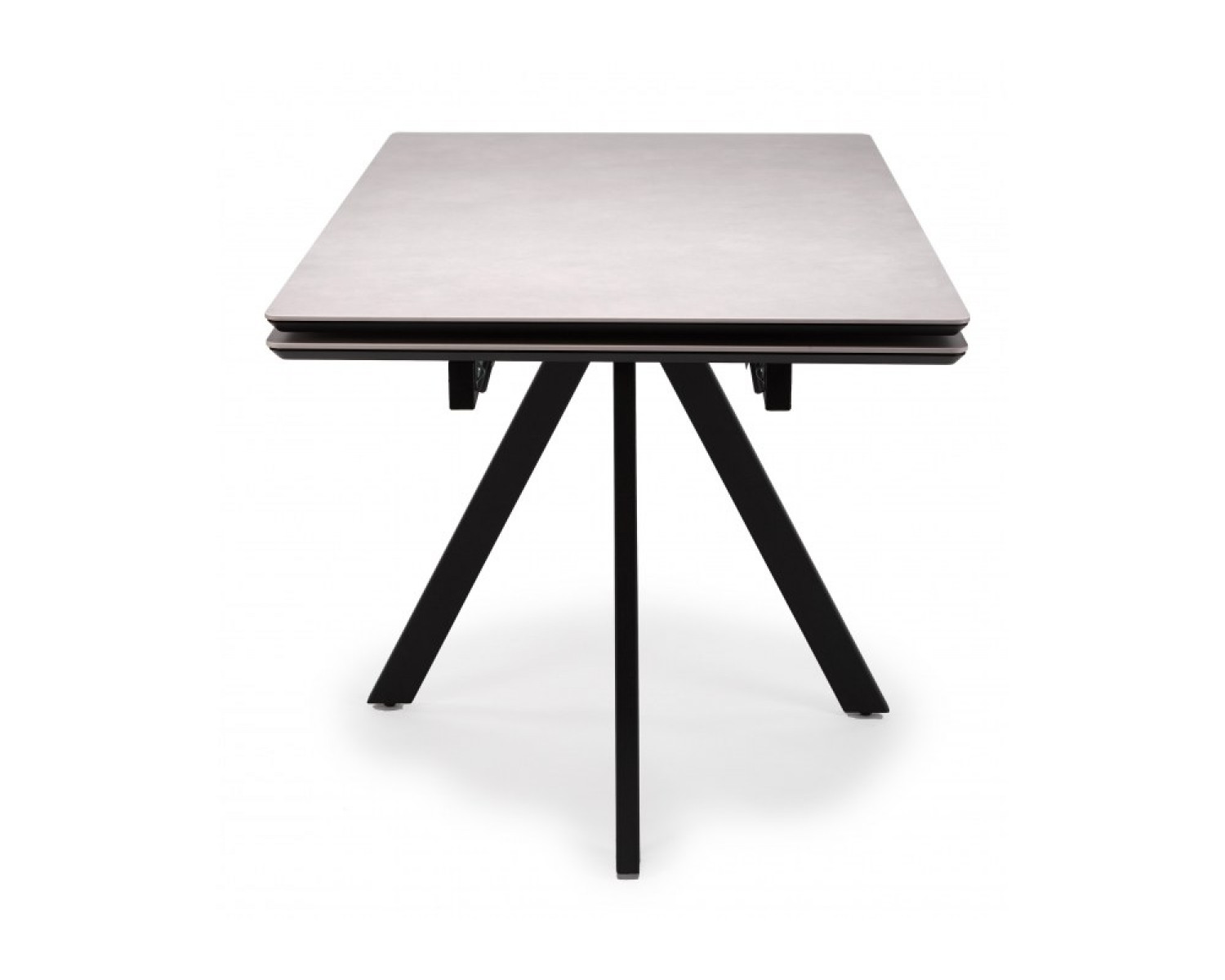 Керамический стол Вилли 140(200)х80 carmen light grey / черный
