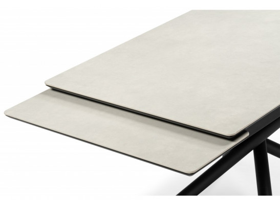 Керамический стол Мэриан 140 (200) х 80 carmen light grey / черный
