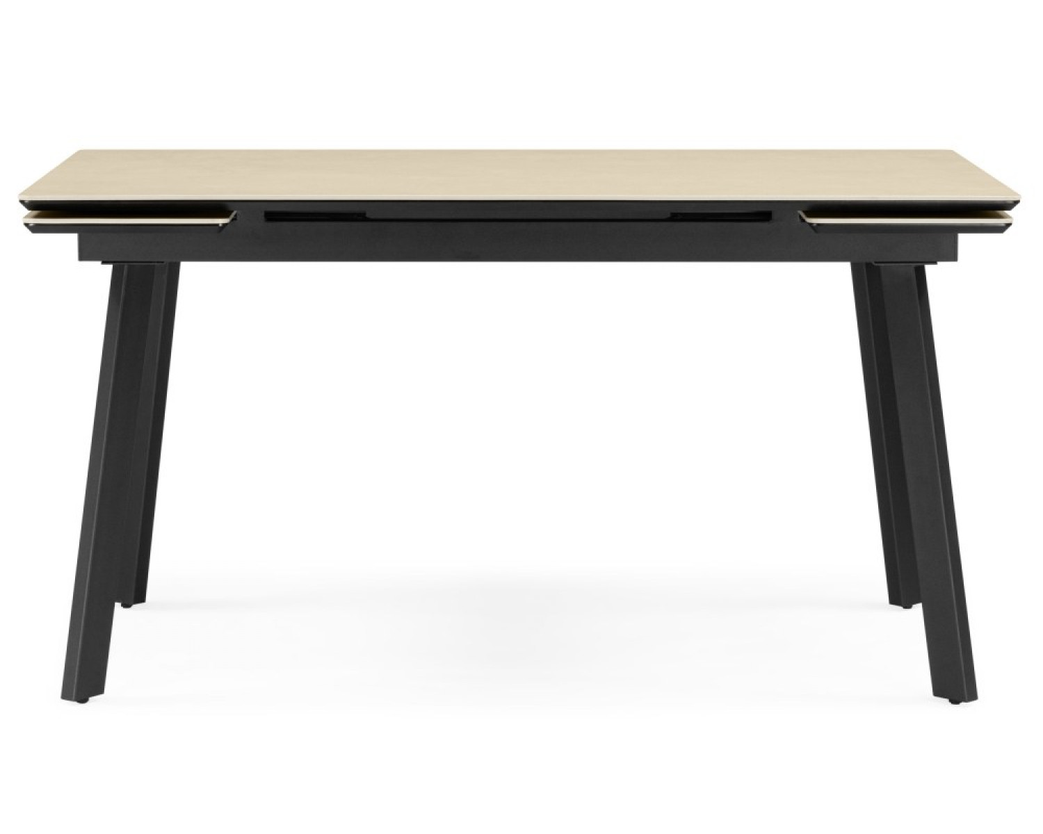 Керамический стол Норман 140(200)х80 okara light yellow / черный