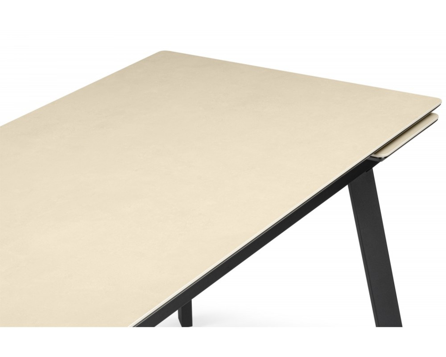 Керамический стол Норман 140(200)х80 okara light yellow / черный