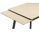 Керамический стол Норман 140(200)х80 okara light yellow / черный