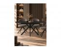 Керамический стол Катчел-2 120(180)x80 matte черный мрамор / черный