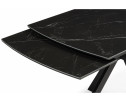 Керамический стол Катчел-2 120(180)x80 matte черный мрамор / черный