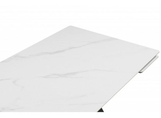 Керамический стол Вилли 120(180)х80 snow alpin white / черный