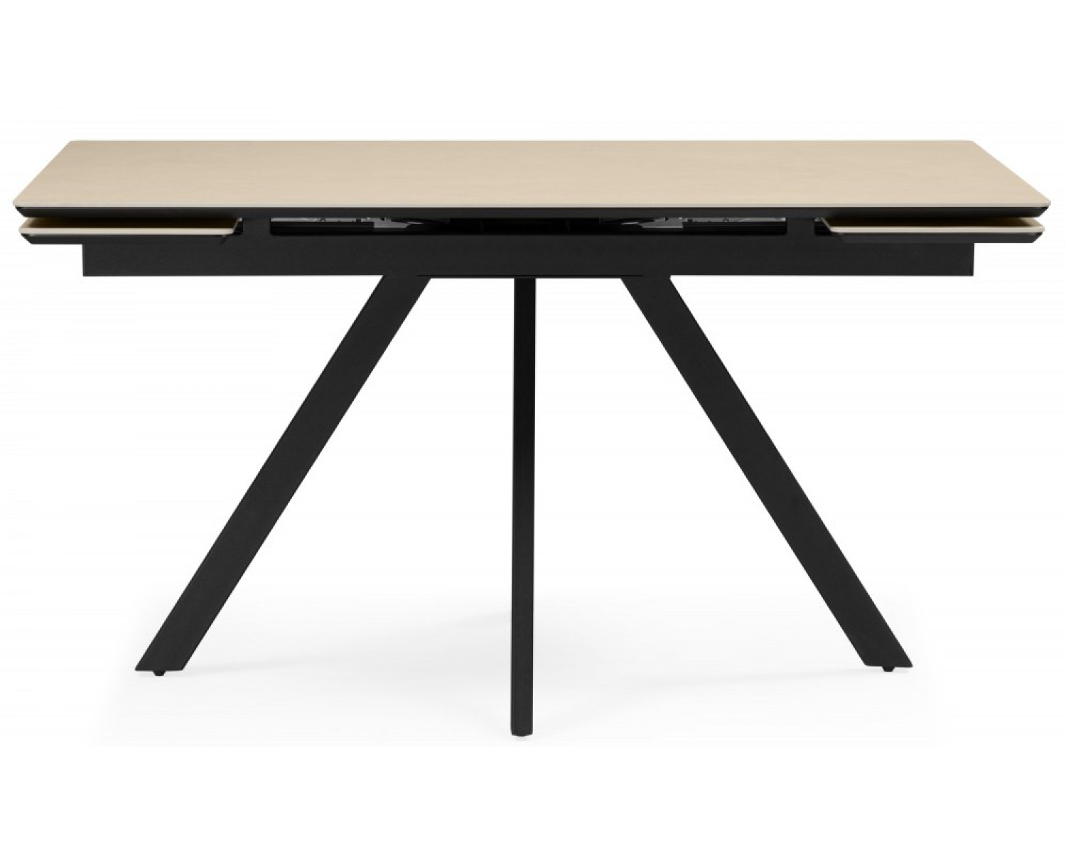 Керамический стол Вилли 120(180)х80 okara light yellow / черный