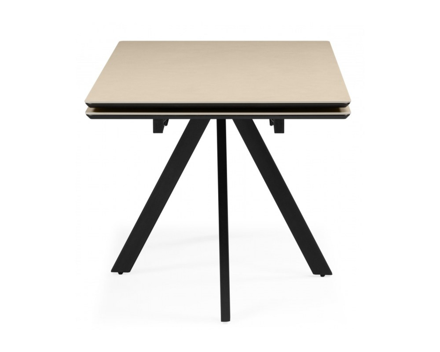 Керамический стол Вилли 120(180)х80 okara light yellow / черный