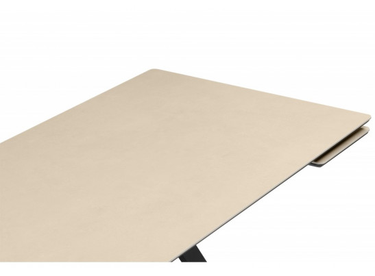 Керамический стол Вилли 120(180)х80 okara light yellow / черный