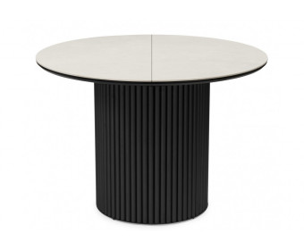 Керамический стол Стивен 100(140) capmen light gray / черный
