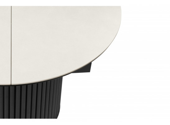 Керамический стол Стивен 100(140) capmen light gray / черный