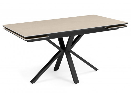 Керамический стол Старлайт 140(200)х80 okara light yellow / черный