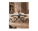 Керамический стол Катчел 120(180)x80 calacatta gold / черный