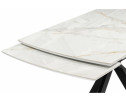 Керамический стол Катчел 120(180)x80 calacatta gold / черный