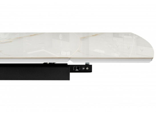 Керамический стол Катчел 120(180)x80 calacatta gold / черный