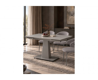 Керамический стол Мун 120(180)х80 carmen light gray / серый матовый