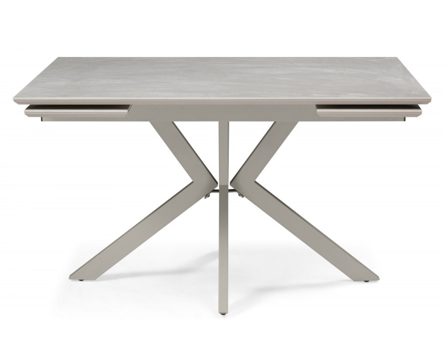 Керамический стол Пантон 120(180)х80 carmen light gray / серый матовый