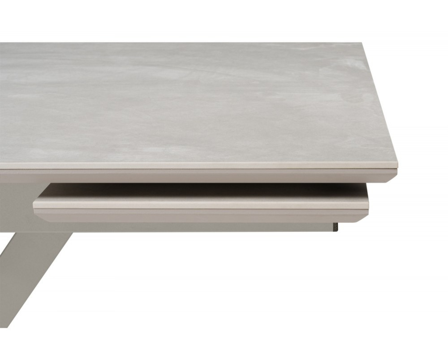 Керамический стол Пантон 120(180)х80 carmen light gray / серый матовый