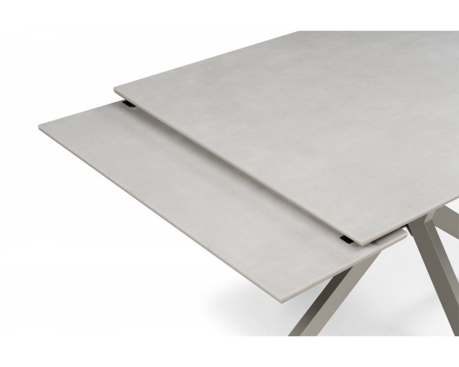 Керамический стол Пантон 120(180)х80 carmen light gray / серый матовый