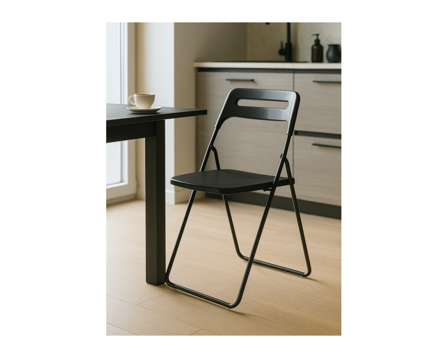 Пластиковый стул Fold складной black