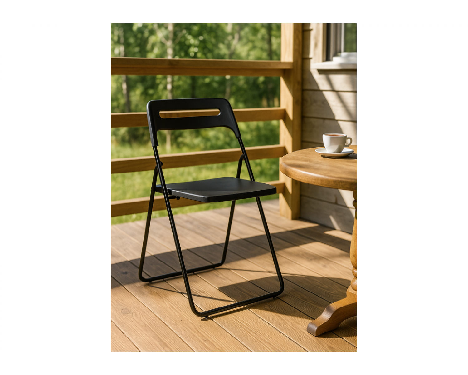Пластиковый стул Fold складной black