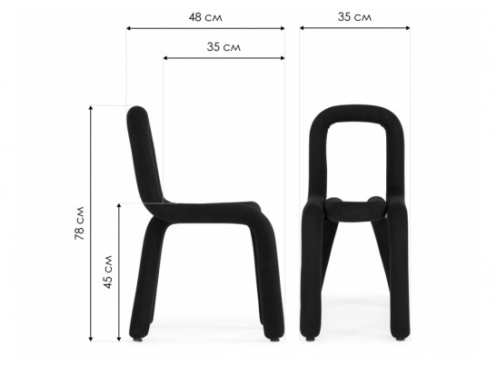 Стул на металлокаркасе Garden black