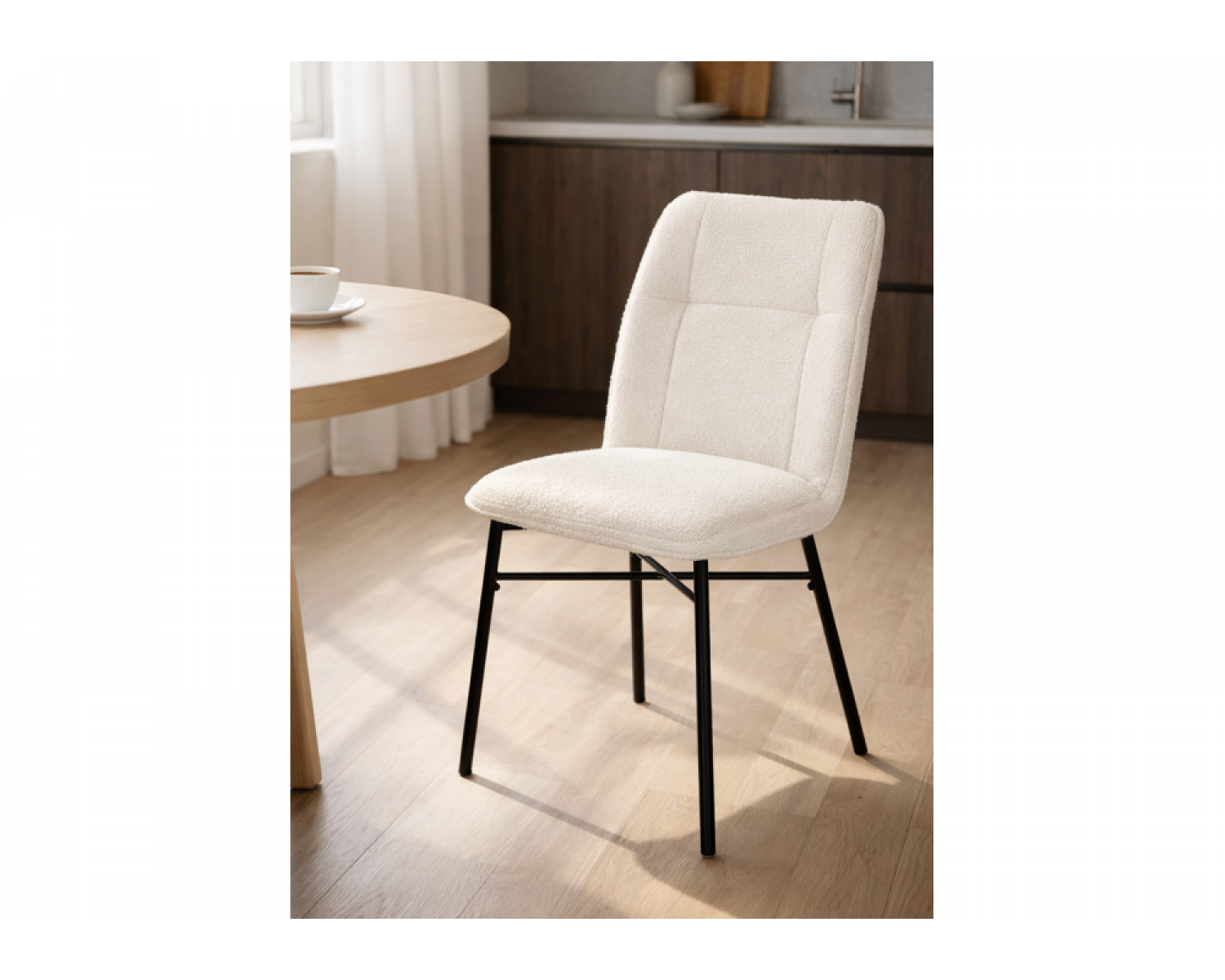 Стул на металлокаркасе Denis beige / black