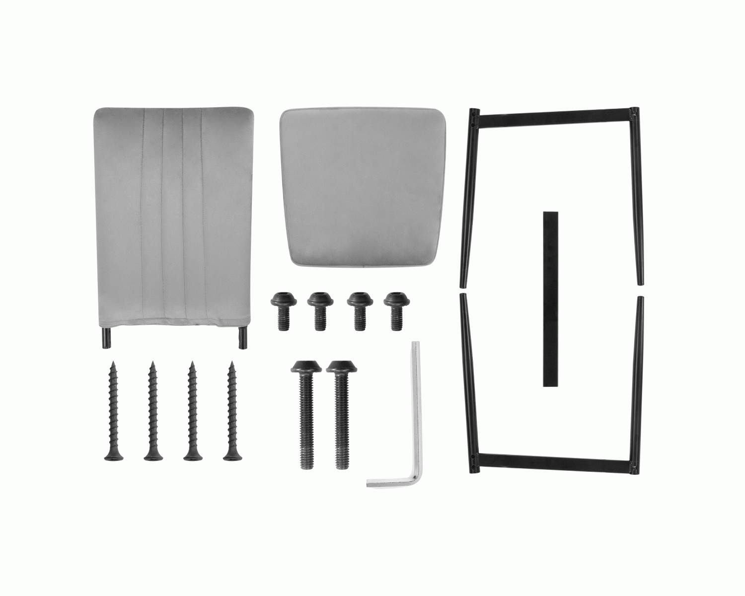Стул на металлокаркасе Rek dark gray / black