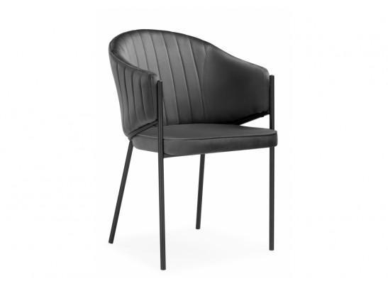 Стул на металлокаркасе Kortni dark grey / black