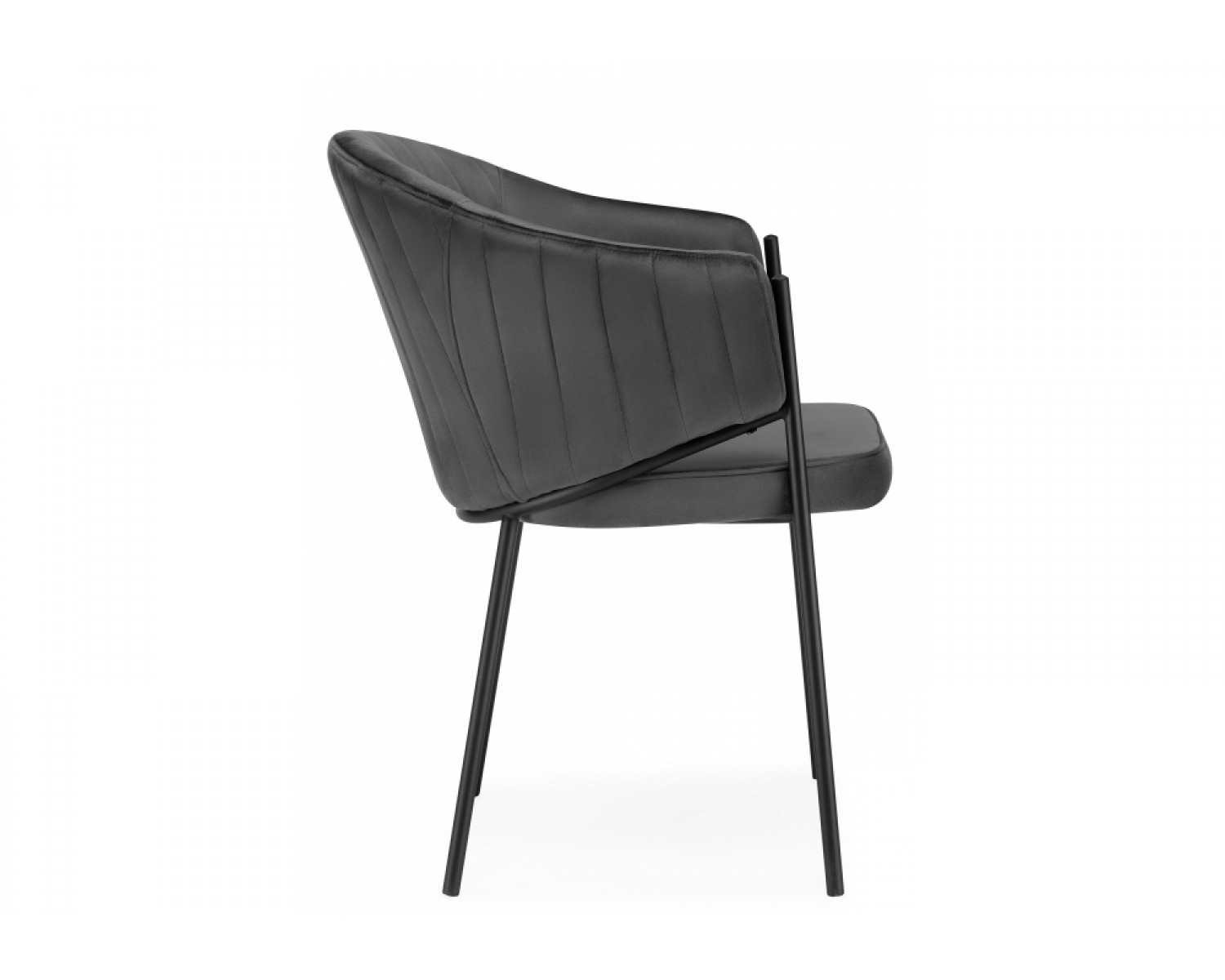 Стул на металлокаркасе Kortni dark grey / black