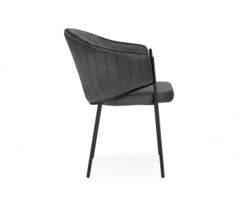Стул на металлокаркасе Kortni dark grey / black
