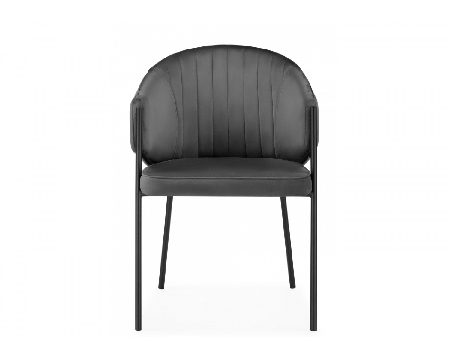 Стул на металлокаркасе Kortni dark grey / black