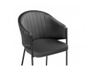 Стул на металлокаркасе Kortni dark grey / black