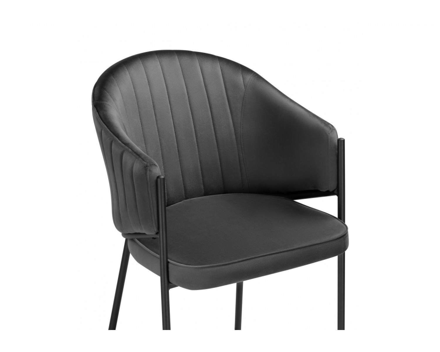 Стул на металлокаркасе Kortni dark grey / black
