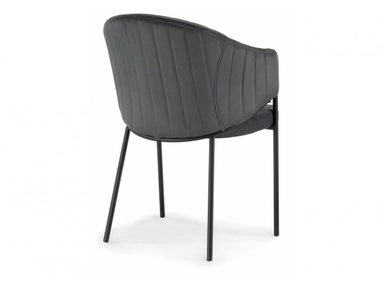 Стул на металлокаркасе Kortni dark grey / black