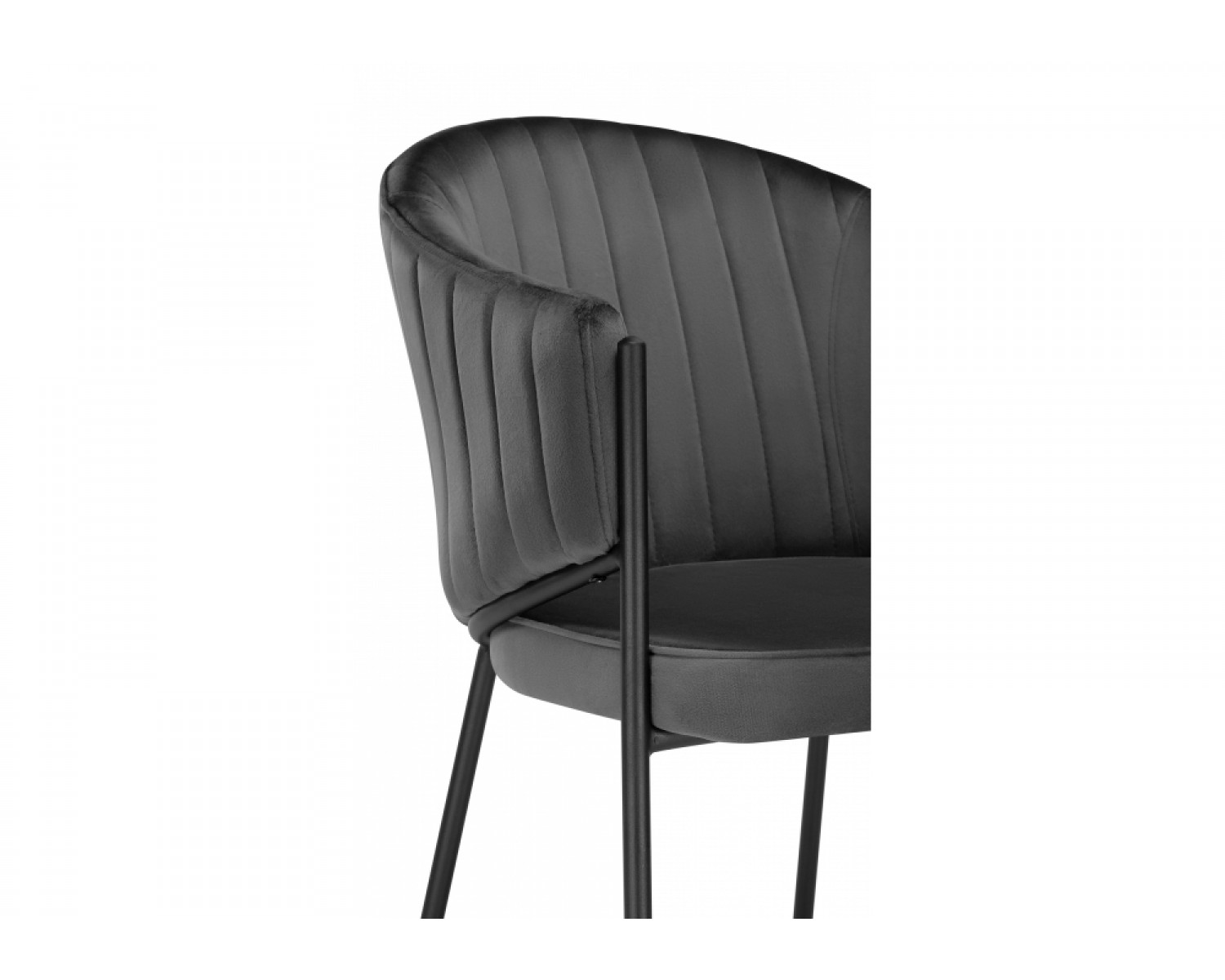 Стул на металлокаркасе Kortni dark grey / black