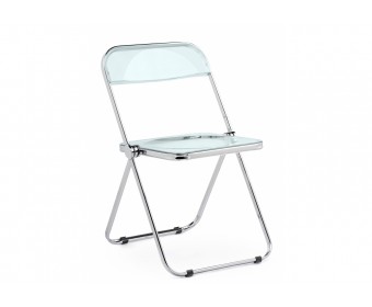 Пластиковый стул Fold складной clear gray-blue