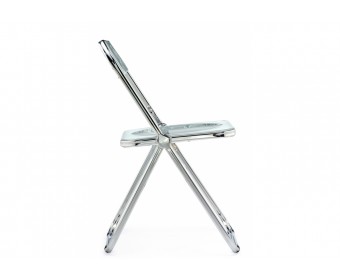 Пластиковый стул Fold складной clear gray-blue
