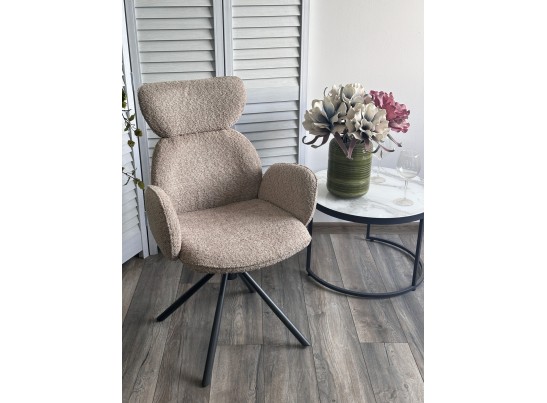 Стул VARDY 360 град.поворот. бежевый букле XD841-06 / Серый, ®DISAUR