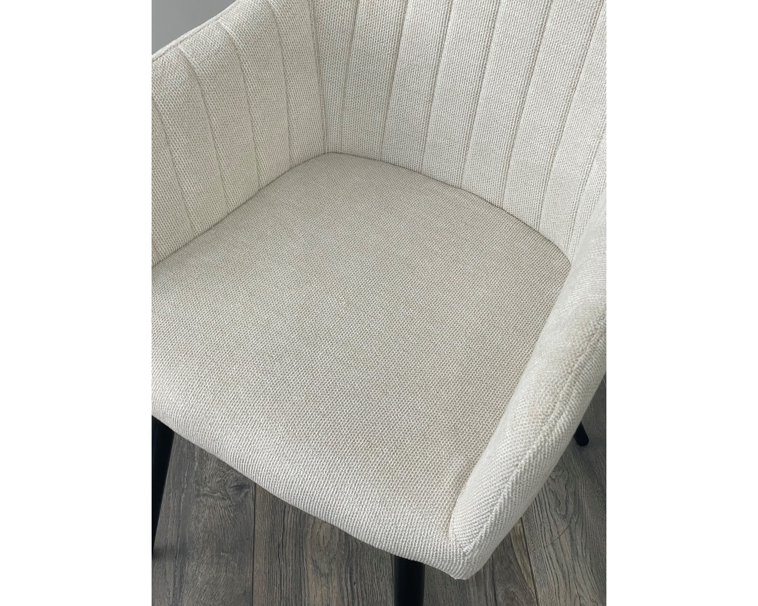 Стул BRANDY WZ2042-01 молочный фактурный велюр / черный каркас