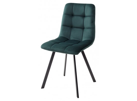 Стул CHILLI SQUARE BLUVEL-78 GREEN, велюр / черный каркас, 