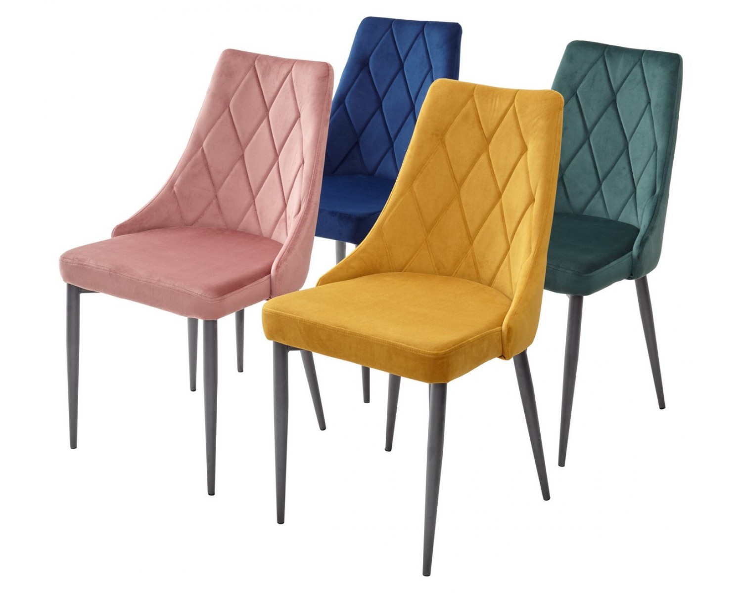 Стул NEPAL BLUVEL-78 GREEN/ серый каркас, велюр