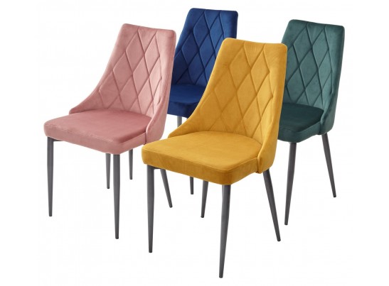 Стул NEPAL BLUVEL-78 GREEN/ серый каркас, велюр
