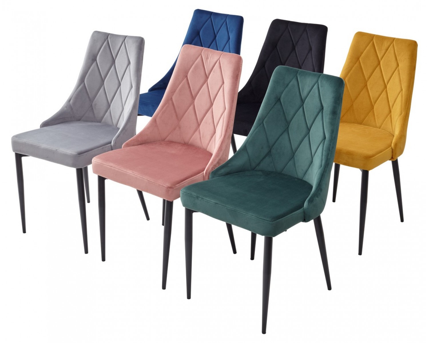 Стул NEPAL BLUVEL-78 GREEN/ серый каркас, велюр
