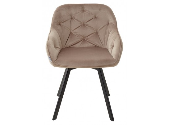 Стул GALE 360 град. поворот. BLUVEL-40 BEIGE, велюр/ черный каркас, 