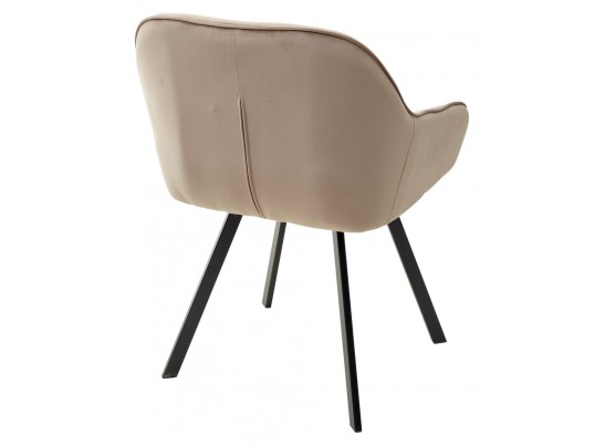 Стул GALE 360 град. поворот. BLUVEL-40 BEIGE, велюр/ черный каркас, 