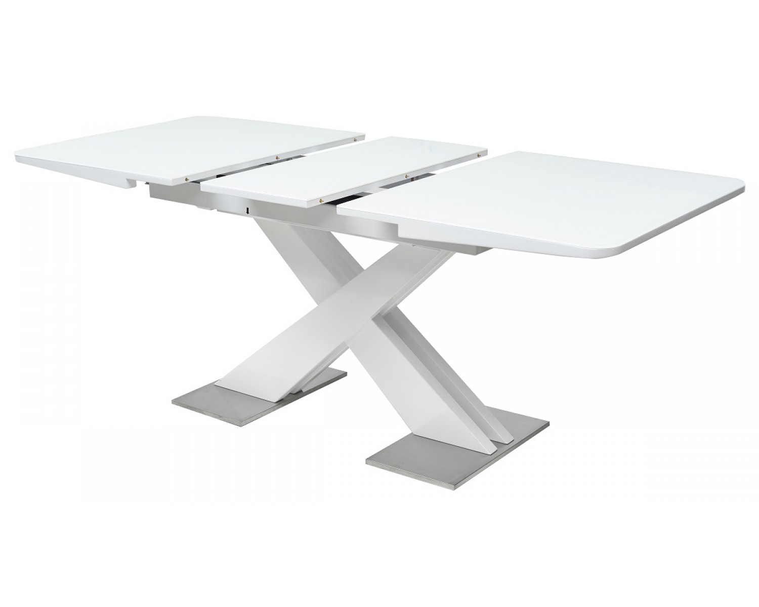 Стол CONTI 140 WHITE GLASS белый глянец