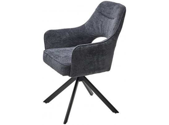 Стул GUARA 180 град. поворот. цвет серый RAVEN 18 / черный каркас, ®DISAUR