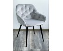 Стул BREEZE BLUVEL-03 LIGHT GREY, велюр / черный каркас 