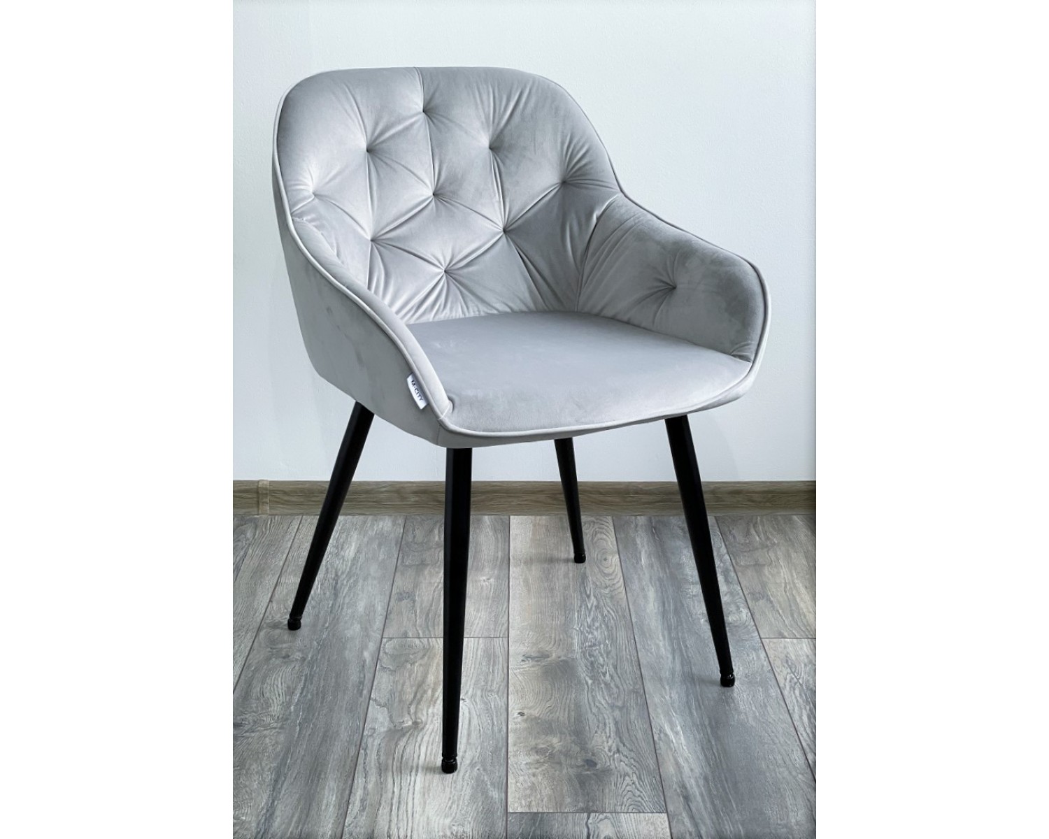 Стул BREEZE BLUVEL-03 LIGHT GREY, велюр / черный каркас