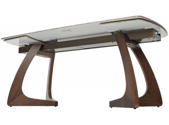 Стол DAKAR 180 GLOSS AMBER JADE SOLID CERAMIC / Орех, ®DISAUR